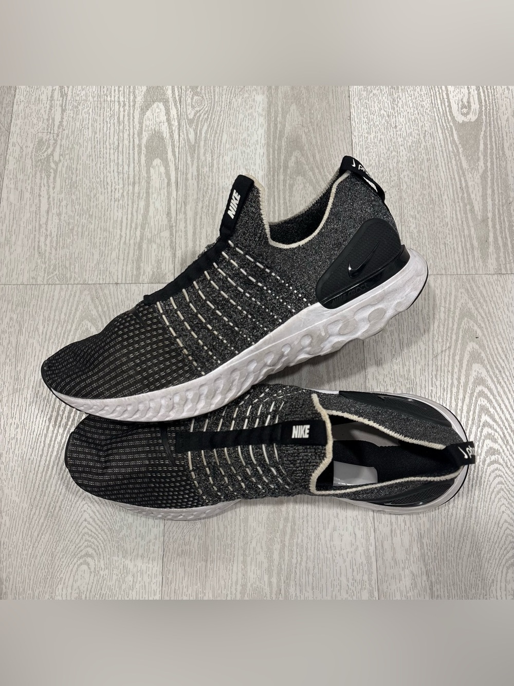 Nike React Infinity Run Flyknit 3 Slip On Running Shoes Black Men’s 13